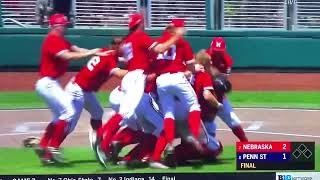 Nebraska Husker Baseball wins vs Penn St Big Ten Championship 52624 [upl. by Socrates]