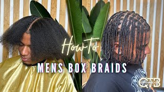 Step by Step Mens Box Braids [upl. by Haisej]