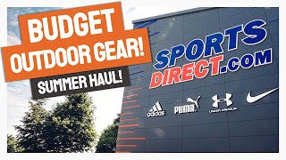 SPORTS DIRECT SUMMER HAUL Budget kit for WILD CAMPING and BACKPACKING [upl. by Tlaw]