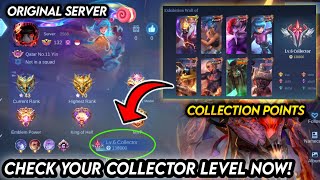 How To Check Collector LevelPoints Original Server Account  MLBB [upl. by Patricia]