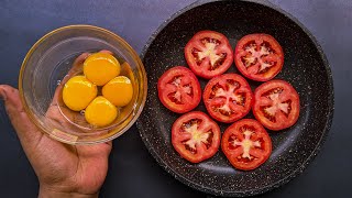 Just add Eggs to Tomato Quick Breakfast in 5 minutes Simple and delicious Recipe [upl. by Adnomal710]