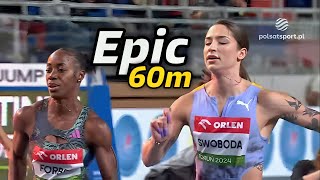 Full Race Sashalee Forbes Battled Ewa Swoboda In Epic 60m In Poland 2024 [upl. by Connelly100]