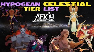 CELESTIAL amp HYPOGEAN Tier List  Who to Focus on  AFK Journey Post Talene [upl. by Nehttam]