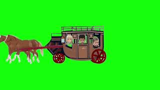 horse carriage 🚃 horse racing 🏇 free copyright green screen video 🐴 horse cartoon character video [upl. by Enyaj562]