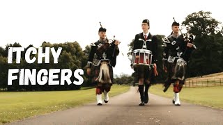 Scottish bagpipers play Itchy Fingers  Harmony Bagpiping [upl. by Neitsabes]