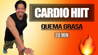 🔥 Cardio HIIT INTENSO para QUEMAR GRASA 🔥  20 MINUTOS [upl. by Amorette]