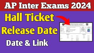 AP Inter Exams 2024 Hall ticket release date amp time  APBIE [upl. by Brendon]