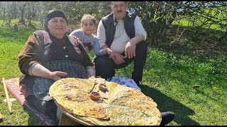 GRANDMA Making Gutab with Wild Onion ASMR Video [upl. by Austine276]