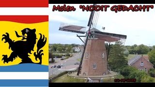 Molen quotNooitgedachtquot te Cadzand  12082018 3  HD Drone Footage [upl. by Ruelle]