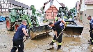 Heftige Schäden nach schwerem Unwetter [upl. by Nosrak]