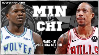 Minnesota Timberwolves vs Chicago Bulls Full Game Highlights  Mar 31  2024 NBA Season [upl. by Etteraj]