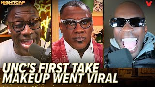 Shannon Sharpe amp Chad Johnson react to Uncs viral ESPN First Take makeup look  Nightcap [upl. by Azeel]