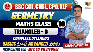 Class  10  Triangle Part  6  Complete Geometry for free in Telugu  SSC Telugu [upl. by Drarig]