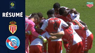 AS MONACO  RC STRASBOURG ALSACE 3  2  Résumé  ASM  RCSA  20202021 [upl. by Nwahsear]