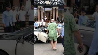 Mega billionaire boss entering his Bugatti with his children billionaire monaco luxury lifestyle [upl. by Nellak]