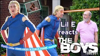 Baylen Levine HOMELANDER IN PUBLIC PRANK Reaction [upl. by Braun237]