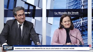 Barreau de Paris  Les priorités de Julie Couturier et Vincent Nioré [upl. by Fechter507]