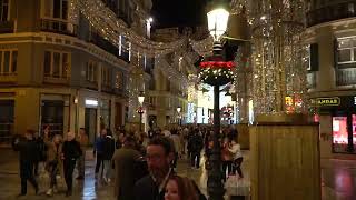 Christmas lights in Malaga Spain 2022 [upl. by Ocker]