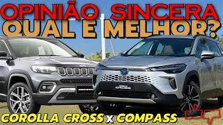 Novo Toyota COROLLA Cross e Jeep COMPASS Qual o MELHOR Vale a PENA Comparativo com Tiggo 7 e Taos [upl. by Relyuc]