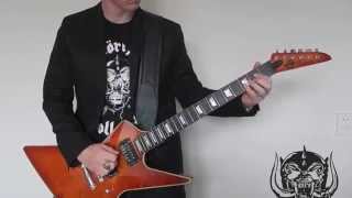 Motorhead  One More Fking Time guitar cover w solo HQ [upl. by Adnauqal]