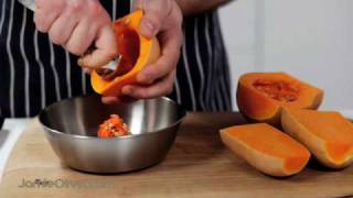 How To  chop butternut squash with Jamie Olivers mate Pete [upl. by Atilrep]