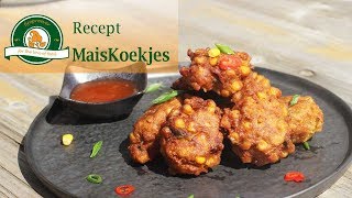 Maiskoekjes Indonesisch recept Frikadel jagung djagoeng [upl. by Merriott]