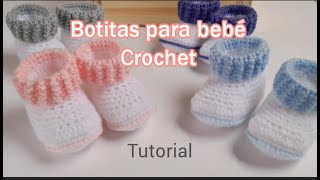 👟Zapatito bebé 03 meses tejidos a CROCHET👟 Shoes baby 03 months Crochet [upl. by Sloane]