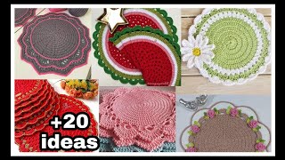 💡las mejores ideas para tejer carpetas con ganchillo CROCHET🧶 [upl. by Hekker]