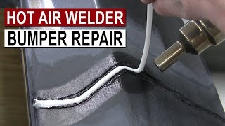 Bumper Repair with Hot Air Plastic Welder [upl. by Craig]