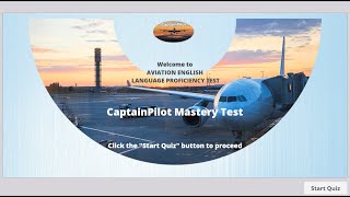 Aviation English Language Proficiency Test  CaptainPilot Mastery Test [upl. by Stefano]