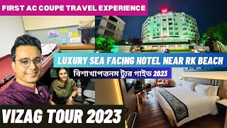 Vizag tour 2023  Kolkata to Vizag train 1st AC coupe train journey  ITC Hotel Vizag  Writam Roy [upl. by Ytoc]