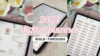 2024 Digital Essential Planner WalkThrough 🩷🪩🌷  GoodNotes 6 Setup Guide on iPad [upl. by Skylar]