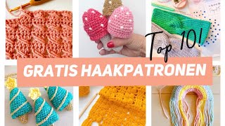 Gratis Haakpatronen top 10 ook geschikt voor beginners [upl. by Rashida]