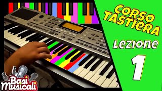 Corso di Tastiera Base Lezione 1 How to play the Piano [upl. by Krongold]