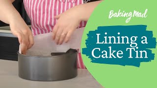 How to line a circular cake tin [upl. by Yssac425]