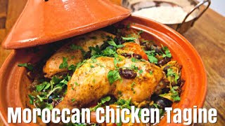 Moroccan Chicken Tagine With Couscous  How To Make Chicken Tagine  Simple Cooking Videos [upl. by Ahseem]