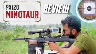 PX120 Minotaur Review New Year  New Gun  Precihole Bullpup Air rifle  25 and 50 Yards Testing [upl. by Soluk]