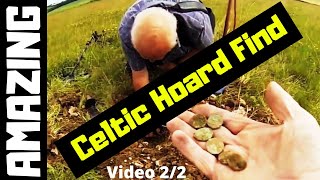 Amazing Metal Detecting find a Hoard of Celtic Silver Stater coins  Video 22 [upl. by Spalla]