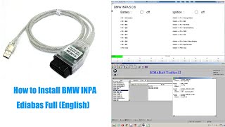 How to install BMW INPA Ediabas Full English versionOBDII365 [upl. by Neirb309]