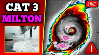 Major Hurricane Milton As It Made Landfall With HUGE Tornadoes Live 100924 [upl. by Dan]