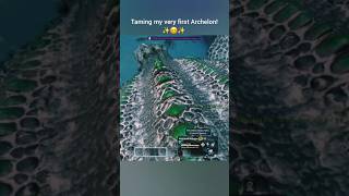 Taming my FIRST Archelon shorts arksurvivalascended gaming [upl. by Enilamme188]