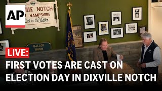 Election Day 2024 LIVE First votes cast in Dixville Notch New Hampshire [upl. by Aillij]