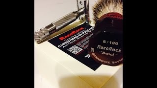 Rasage Traditionnel  RAZOROCK SLAB Xmas in Tuscany Amici [upl. by Jamie]