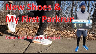 2hr half marathon training New shoes amp my first Parkrun [upl. by Rovert]