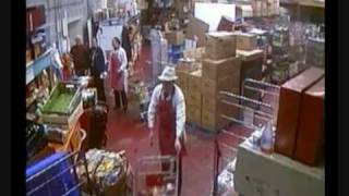 Bull in Cummins SuperValu Supermarket Ballinrobe CCTV with Final Heist by Sinnerman [upl. by Hattie]