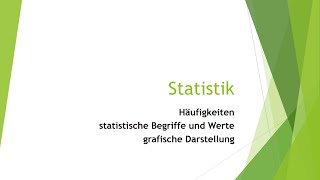 Mathe Statistik einfach und kurz erklärt [upl. by Tsan]