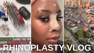 CAST REMOVAL MISSED MY FLIGHT amp PACK WITH ME  ETHIC RHINOPLASTY amp LIP LIFT VLOG [upl. by Schwarz]