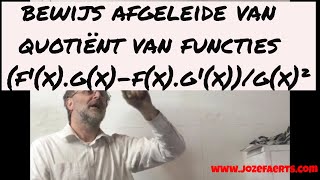 825 Bewijs  afgeleide van het quotiënt van functies fg’ fgfgg² [upl. by Joelle]