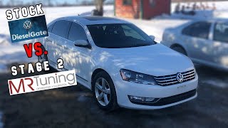 CKRA Passat TDI Stock Vs Stage 2 MR Tuning [upl. by Nittirb]