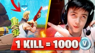 LE DOY 1000 PAVOS por cada KILL QUE SE HAGA en FORTNITE 😰 [upl. by Three]